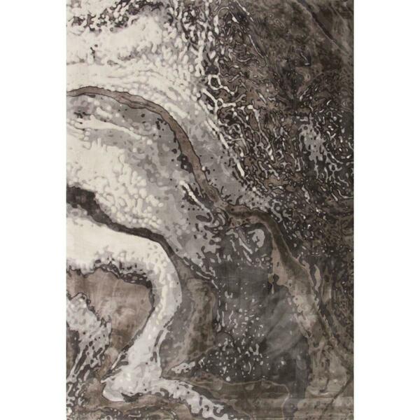 Art Carpet 4 X 6 Ft. Titanium Collection Geode Woven Area Rug, Gray 841864116310
